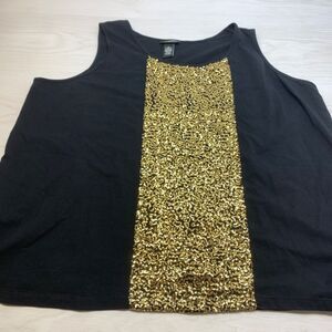 Catherines Sleeveless Stretch Pullover Tank Top Womens Black Size 3X 26/28W